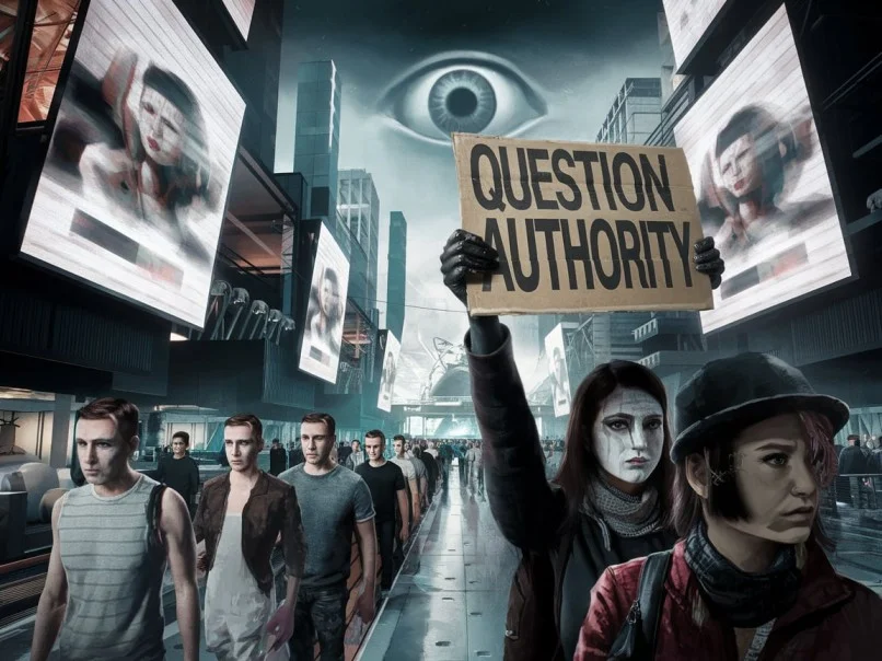 censorship, the dangers of conformity, and the role of technology in society.