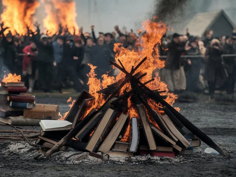 books burning